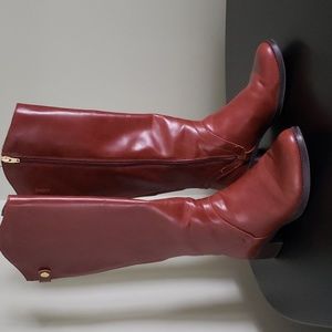 Brown Knee High Vegan Boots 10